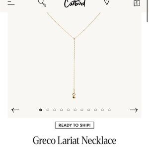 Catbird NYC Solid Gold Greco Lariat Necklace